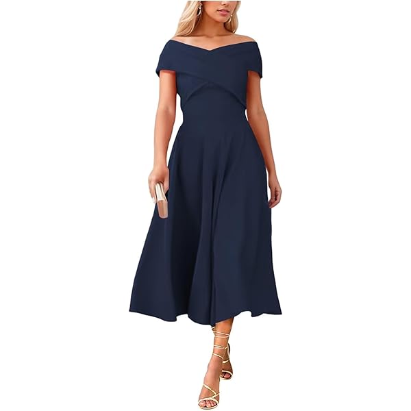 Amazon.com: Alex Evenings Women's Long Embellished Neck Dress with Elbow  Puff Sleeve, Mother of The Bride, Formal Dress, Navy, 14W : Clothing, Shoes  & Jewelry
