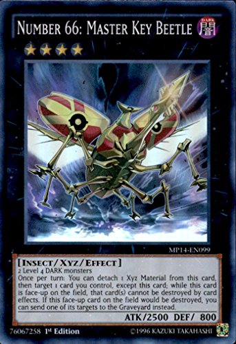 Yu-Gi-Oh! - Number 66: Master Key Beetle (MP14-EN099) - Mega Pack 2014 - 1st Edition - Super Rare
