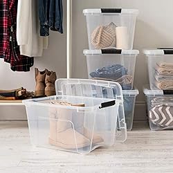 IRIS USA Stackable Plastic Storage Bins with