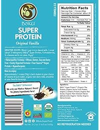 Boku Vanilla Vegan - Polvo de proteínas orgánicas y vegetales con 19 gramos de proteínas por servir,...