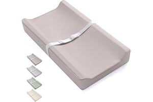 Blissful Diary Vegan Leather Baby Changing Pad with Waterproof & Wipe-Clean PU Cover, Standard Size Cozy Diaper Changing Pad 