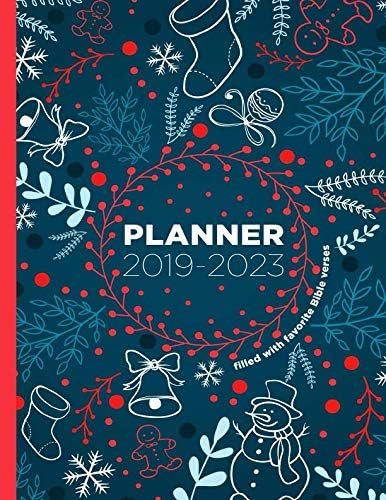 2019-2023 Planner: Christmas Edition 60 Months Calendar Schedule Organizer Agenda Yearly Goals To Do List Monthly Task Checklist Planner Filled With Favorite Bible Verses Paperback – 17 Oct 2018