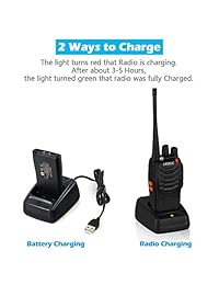 Walkie Talkies, ESYNiC radio de largo alcance de dos vías UHF 400   470 MHz Walky Talky con auriculares originales, 16 canales, transceptor de mano FM con luz LED de voz
