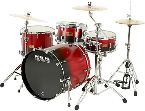 Pork Pie 4-Piece Candy Red/Black Satin Shell Pack