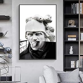 Floating Framed Canvas Wall Art for Living Room, Bedroom Statue Canvas Prints for Home Decoration Ready to Hang - 16x24 inches