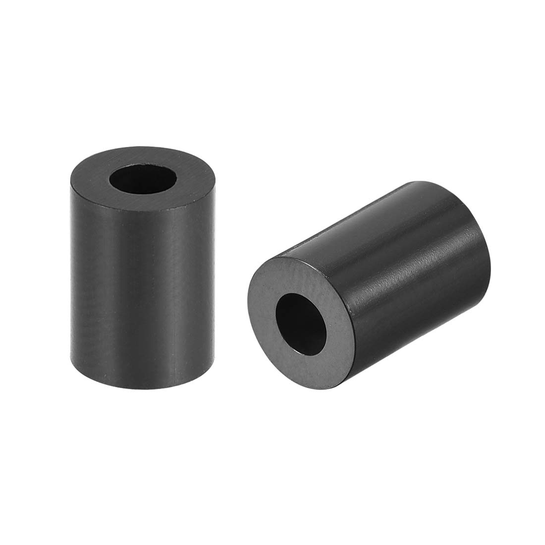 sourcing map ABS Round Spacer Washer 3.2mm ID 7mm OD 10mm Length for M3 Screws Block Black 250Pcs, for 3D Printer TV Wall Mount Outlet Pegboard Motorbike