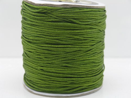 KONMAY 1 Roll 175yd Braided 1.5mm Nylon Shamballa Macram/beading Cord Lift Shade Cord (Army Green 214)