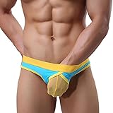 Binmer(TM) Sexy Mens Breathe Underwear Briefs Bulge Pouch Shorts Underpants (M, SkyBlue)