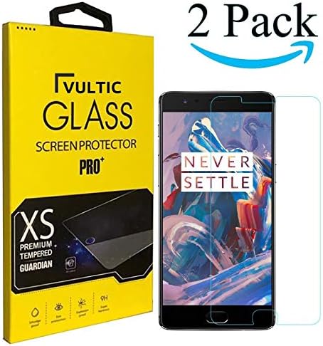 Vultic OnePlus 3 / 3T Screen Protector Tempered Glass [Case Friendly] Film Cover for OnePlus 3 and OnePlus 3T [2 Pack]