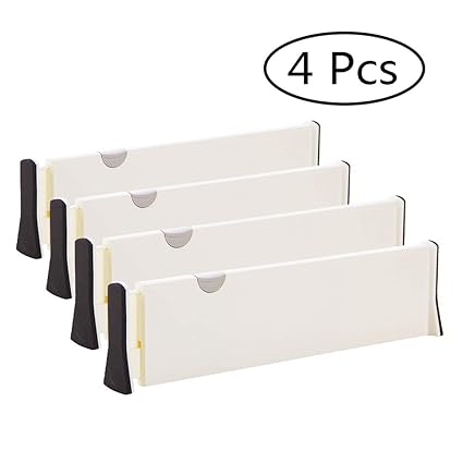 Bibetter Adjustable Drawer Dividers And Organizer 4 Pack