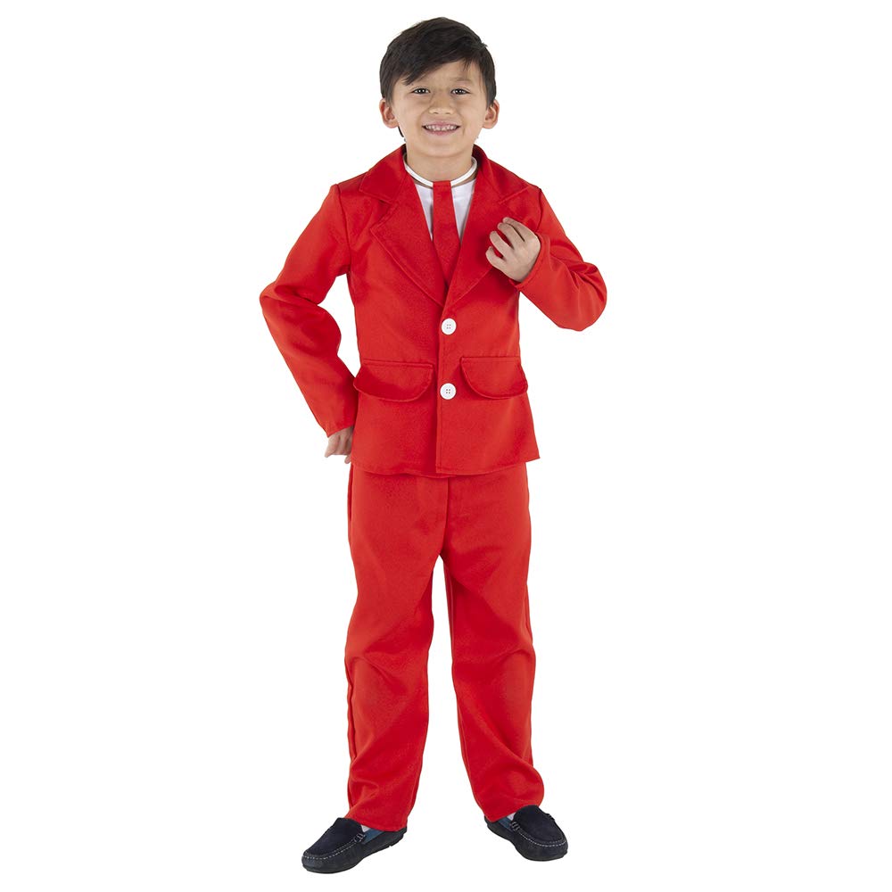 Dress Up America 3 Piece Party Suit - Red 3 Piece Role Play Dress Up Set for Kids