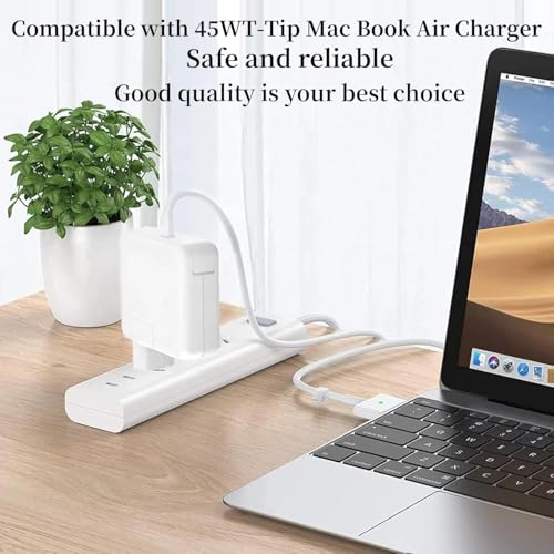 T-Tip Super Fast Charger 45W, Compatible with Mac-Book Air Charger, Compatible with Mac-Book Air 11 and 13 Inch Models (2012-2017) A1435, A1436, A1465, A 1466