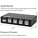 Updated Metal Case 4 Ports USB 2.0 Manual Share Sharing Switch Switcher Adapter Box Hub Allow 4 Computers Share 1 USB Device Like Printer, Scanner, Camera, Keyboard