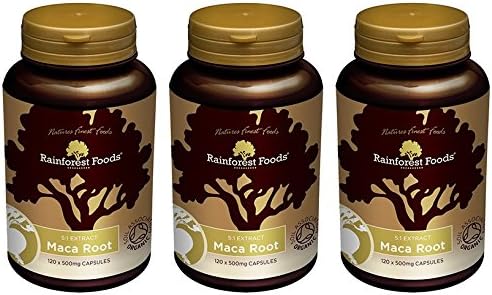 (3 PACK) - Rainforest Foods - Organic Maca Root 5:1 | 120's | 3 PACK BUNDLE