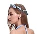 DreamLily Women's Flower Festival Wedding Hair Wreath Boho Floral Headband BC09(Blue)