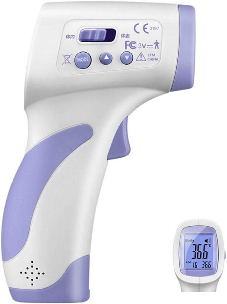 JLDN Non-Contact Thermometer for Forehead, Thermometer for Fever with LCD Display with Fever Indicator Instant Accurate Reading,A