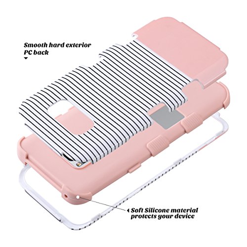 image for Galaxy S8 Case, ULAK 3 in 1 Shield Anti-slip Shock Absorbing Protectiv