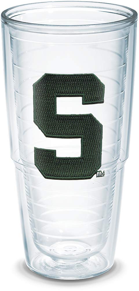 Tervis Made in USA Double Walled Michigan State University MSU Spartans Insulated Tumbler Cup Keeps Drinks Cold & Hot, 16oz, Block S