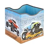 Monster Truck Rally Knock-Down Storage Bin