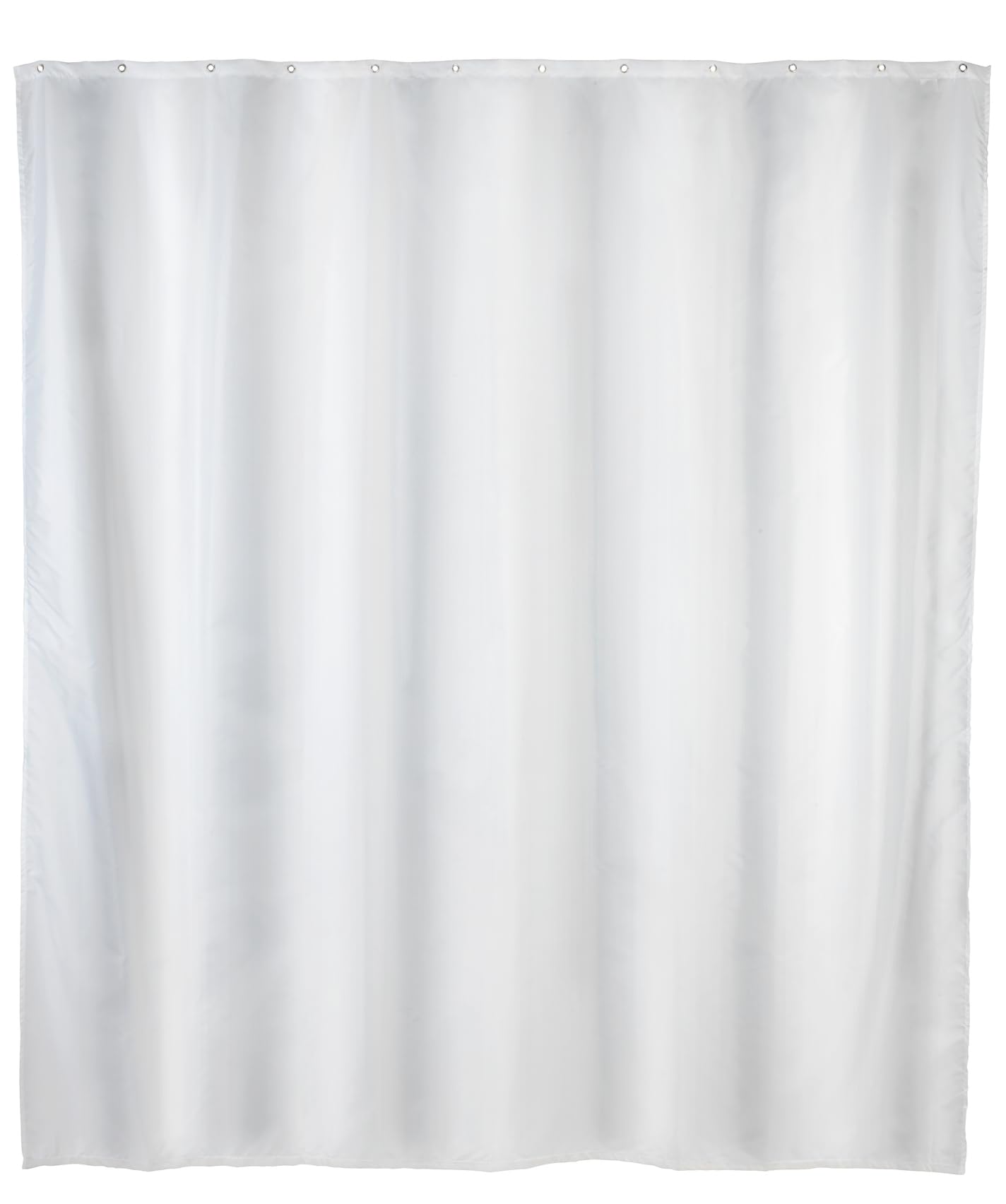 WENKO 20151100 Anti-mould shower curtain single-colour White - anti-bacterial, washable, Polyester, 200 x 180 cm, White