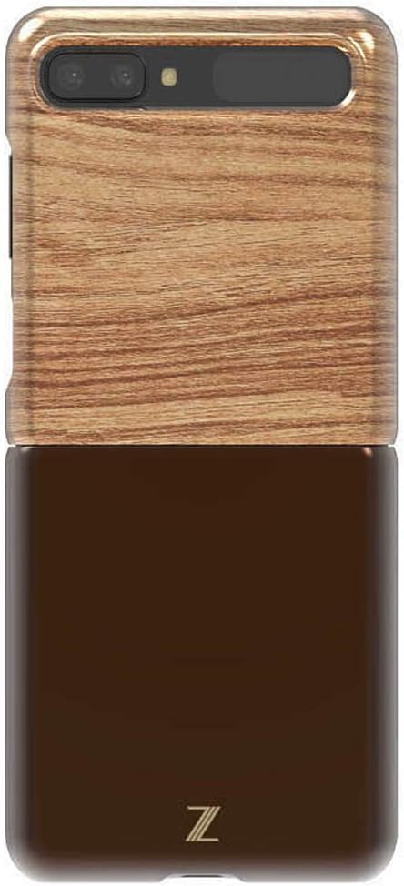 Alpha Case Cover for Samsung Galaxy Z Flip/Galaxy Z Flip 5G (Wood Style)