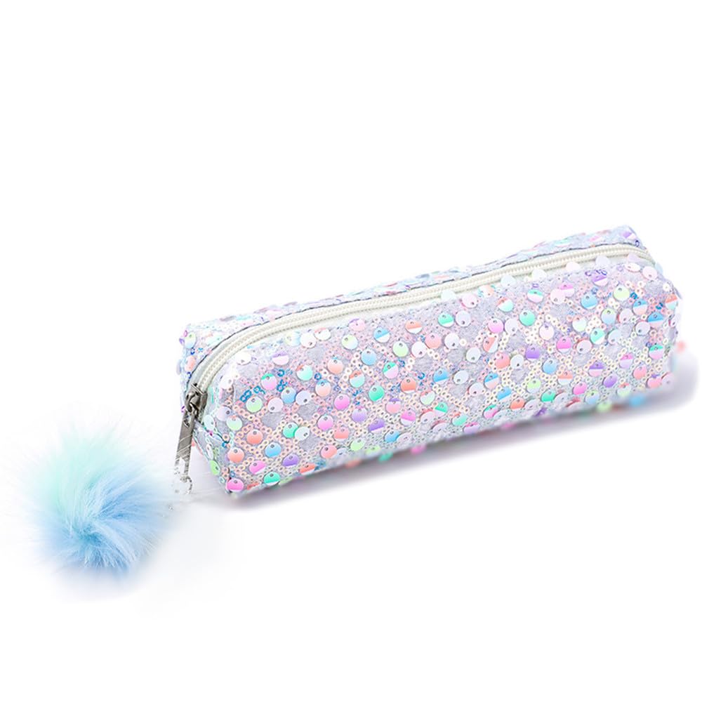 NIXNUT Pencil Case, Large Capacity with Glitters, Sequins Office Organizer Storage for Students, Girls