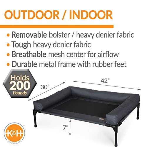 K&H PET PRODUCTS Bolster Dog Cot Cooling Indoor/Outdoor Elevated Dog