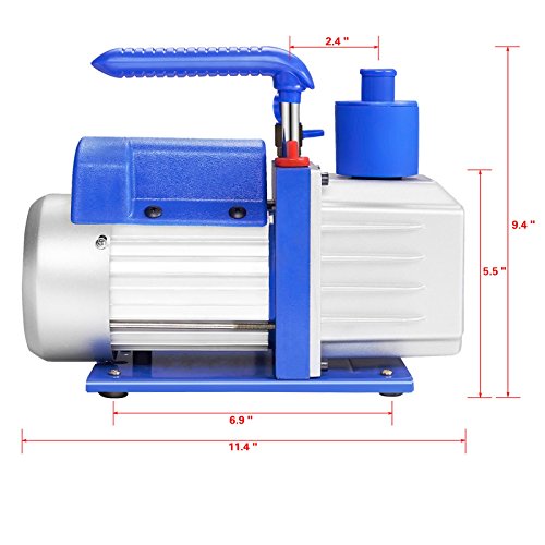 Nurxiovo 2 Gallon Vacuum Chamber Kit with Single Stage Vacuum Pump (5CFM, Blue)