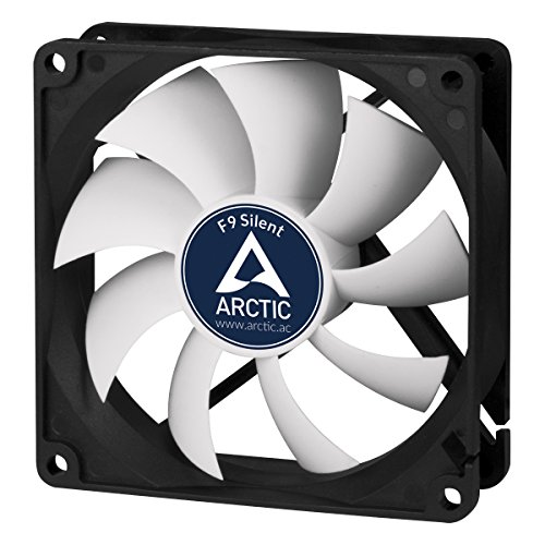 Arctic F9 Silent, 92 mm 3-Pin Fan with Standard Case and Higher Airflow, Quiet and Efficient Ventilation