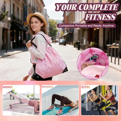 10 Pcs Pilates Kit Essentials Workout Set with 13" Circle Yoga Ring, 10" Ball, Figure-8 Band, Stretch Strap, Arm Trainer and Resistance Bands for Women at Home Pilates Equipment