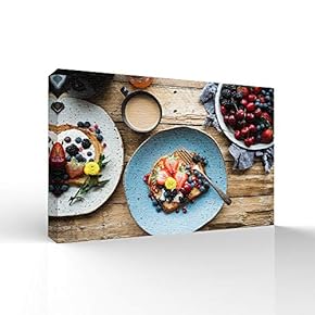 Canvas Wall Art Coffee Break Pictures Home Wall Decorations for Bedroom Living Room Paintings Canvas Prints Framed - 12x18 inches