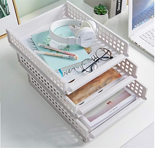LRRJJ Upgraded Version Document Organizer Durable Wrinkle-Free Drawer Shirt Folding Board Clothes Shirts Sweaters Storage Basket Closet Organizer Desktop Vertical Folder,5PcsM