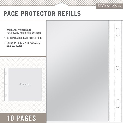 K&Company 30-706057 Page Protector Refills 8"X8" 10/Pkg