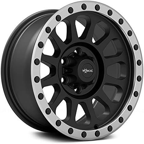 Toxic Epidemic Custom Wheel Satin - Satin Black Center with Machined Beadlock - 15" x 8", -10 Offset, 5x114.3 Bolt Pattern, 108mm Hub