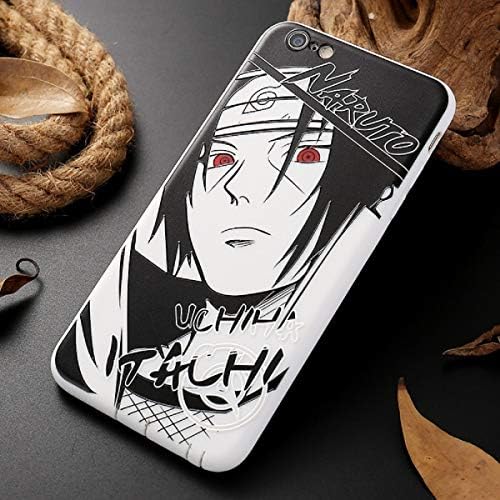 Friendly Store Black White Naruto Sasuke Kakashi Case for iPhone XS Max XR Itachi Minato Soft Silicon Cover for iPhone X XS XR 6 6S 7 8 Plus Cover (6, iPhone 7)