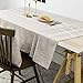 Home Brilliant Linen Table Cloth Rectangle Beige Table Cloth for Rectangle Tables Table Cover for 6 ft Tables Party Wedding Table Holiday (52 x 86 Inches, Light Linen)