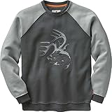 Legendary Whitetails Mens Vintage Deer Camp Crew Charcoal Large