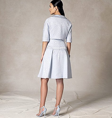 Vogue Patterns V1485 Misses' Bolero Jacket & Drop-Waist Dress, A5 (6-8-10-12-14)
