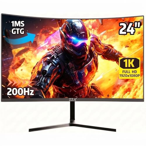 ZZA 24-Inch Curved Gaming Monitor