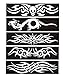 PARTH IMPEX Henna Tattoo Stencils (Pack of 15) Self Adhesive Body Paint Designs Temporary Mehndi Drawing Hand Arms Shoulders Chest Lower Back Legs Tribal Template