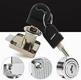 Mclcvp7re 2x Zinc Alloy Drawer Cabinet Lock Cylinder w/ 4 Keys Silver DUYIT07 view 4