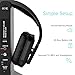 RIF6 Wireless TV Headphones 2.0 Over Ear Cordless Headphone with RF Transmitter - with Electronic Volume Control 20 Hour Rechargeable Battery and Charging Dock for TV MP3 iPods and Smartphones - Black