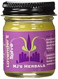 MJ’s Herbals Lavender E Salve - One Ounce Concentrate: Organic Moisturizer; Skin Smoother & Softener; All Purpose; Treats Dry, Chapped & Burned Skin; Uplifting; Calming; No Parabens; No Synthetics