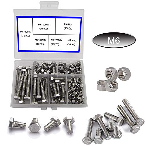 M6 304 Outer Corner Hexagonal Stainless Steel Hex Bolt Set Machinery Industry, Mechanical Hex Bolts and Nuts - Thumbnail 3