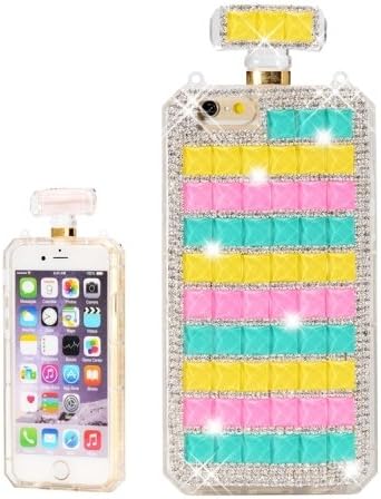 Generic Diamond Perfume Bottle Shape Plastic Case Chain Coverfor iPhone 6 & 6S E