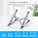 Nulaxy Laptop Stand, Portable Computer Laptop Holder, Aluminum Laptop Riser with 6 Levels Height Adjustment, Fully Collapsible, Supports up to 44lbs, Fits up to 17.3 Laptop – Space Greythumb 2