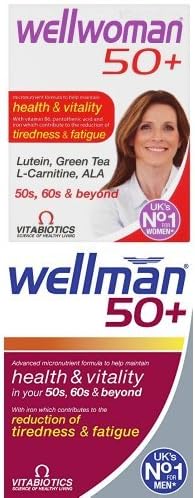 Vitabiotics Wellwoman 50+, 30 Tablets and Wellman 50+, 30 Tablets Bundle, 30 Count (Pack of 2)