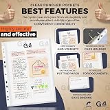 G4GADGET A4 Plastic Pockets with Reinforced Spine 30 Micron Pack of 100 view 4