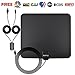 RAPIO 50 Miles Range Digital HDTV Amplified Indoor TV Receive, One Year Warranty, TVfox Antenna, Coax Cable With Detachable Amplifier Signal Booster, Omni Directional VHF UHF Antennas