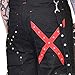Criminal Damage Mens Hammer Trousers - 34, Black/Red